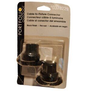Portfolio Outdoor Cable-To-Fixture Connector Black Finish New in Package